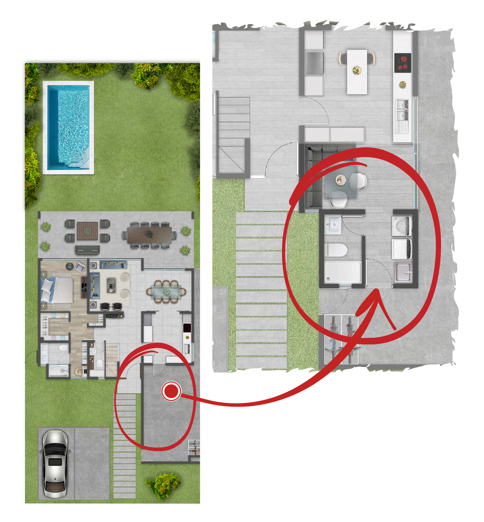 Plano Family Room Casa Tipo A1