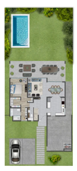 Casa Tipo A1 - Nivel 1